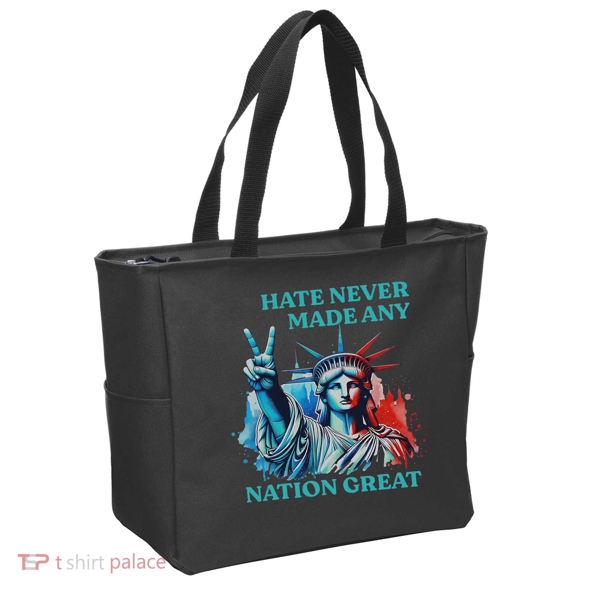 Hate Never Made Any Nation Great Peace Anti Trump Tote Bag