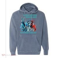 Hate Never Made Any Nation Great Peace Anti Trump Comfort Colors Garment-Dyed Hooded Sweatshirt thumb 0