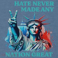Hate Never Made Any Nation Great Peace Anti Trump Comfort Colors Garment-Dyed Hooded Sweatshirt thumb 2