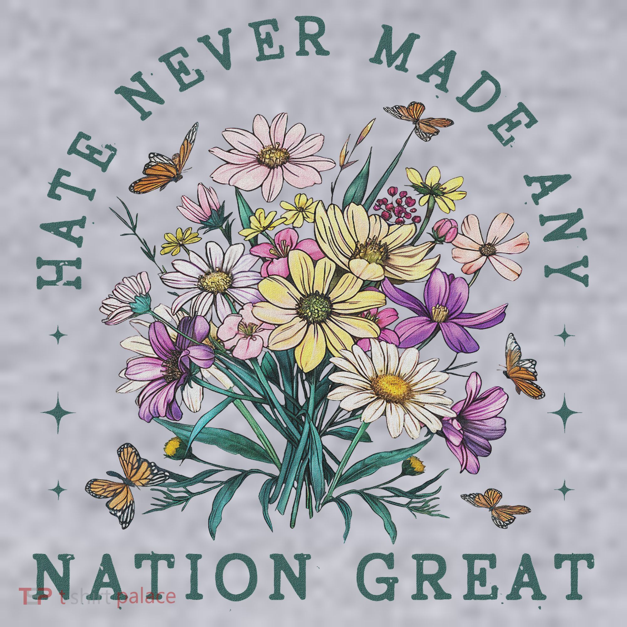 Hate Never Made Any Nation Great Floral Peace Women's Sweatshirt