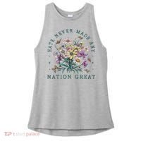 Hate Never Made Any Nation Great Floral Peace Ladies PosiCharge Tri-Blend Wicking Tank thumb 0