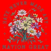 Hate Never Made Any Nation Great Floral Peace Santa Hat thumb 1