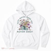 Hate Never Made Any Nation Great Floral Peace Hoodie thumb 0