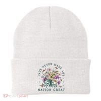 Hate Never Made Any Nation Great Floral Peace Beanie thumb 0