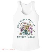 Hate Never Made Any Nation Great Floral Peace Ladies PosiCharge Competitor Racerback Tank thumb 0