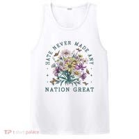 Hate Never Made Any Nation Great Floral Peace PosiCharge Competitor Tank thumb 0