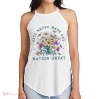 Hate Never Made Any Nation Great Floral Peace Women's Perfect Tri Rocker Tank thumb 2