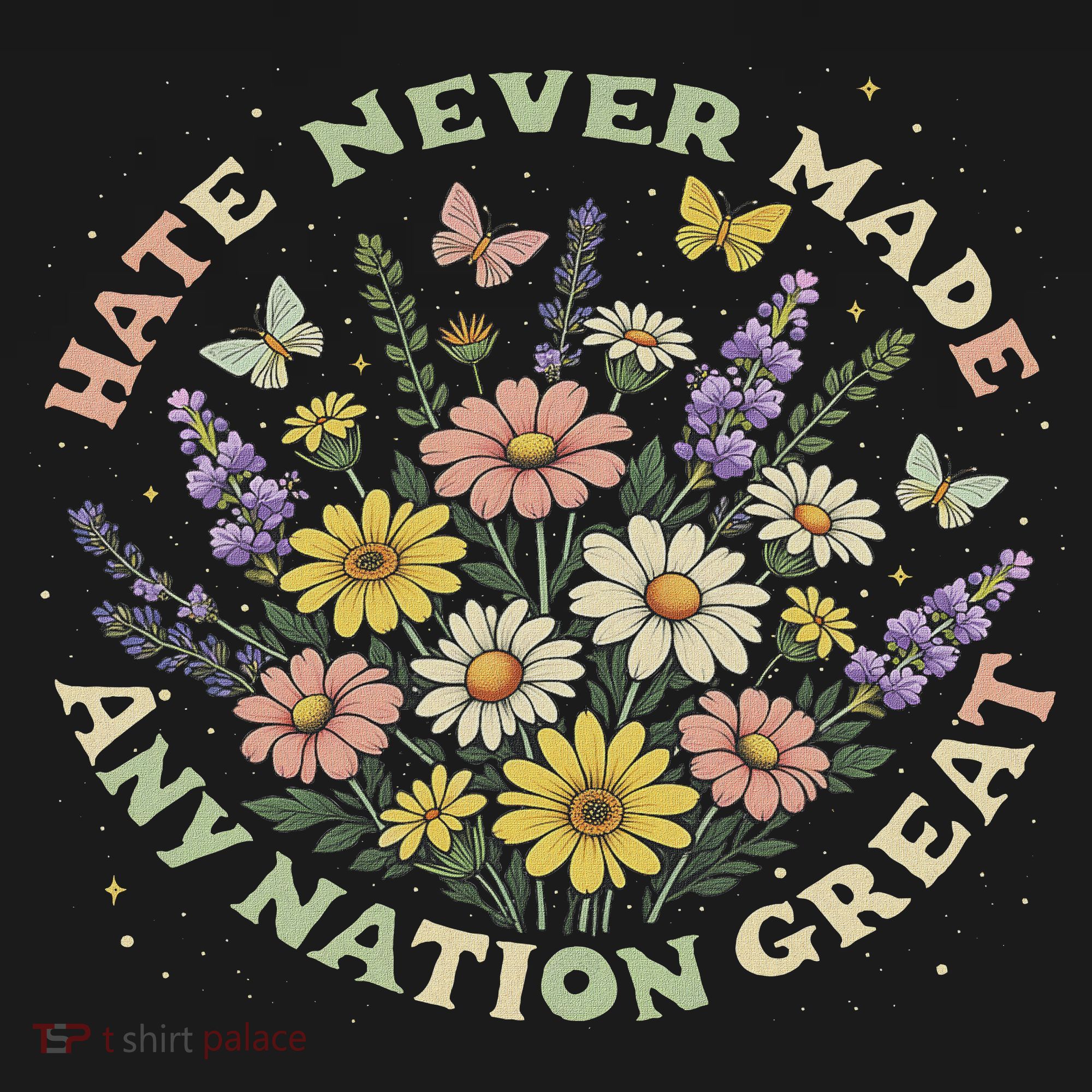 Hate Never Made Any Nation Great Floral Peace Floral Costume Doggie Tank