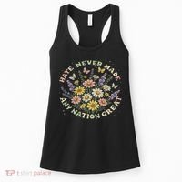 Hate Never Made Any Nation Great Floral Peace Floral Costume Women's Tank Top thumb 0