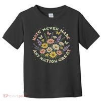 Hate Never Made Any Nation Great Floral Peace Floral Costume Toddler T-Shirt thumb 0