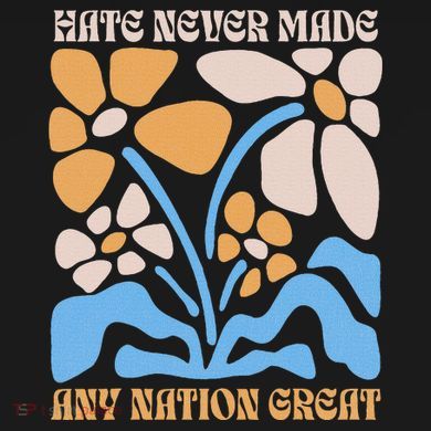 Hate Never Made Any Nation Great Boho Hooded Wearable Blanket