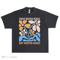 Hate Never Made Any Nation Great Boho Urban Oversized Heavyweight T-Shirt thumb 0