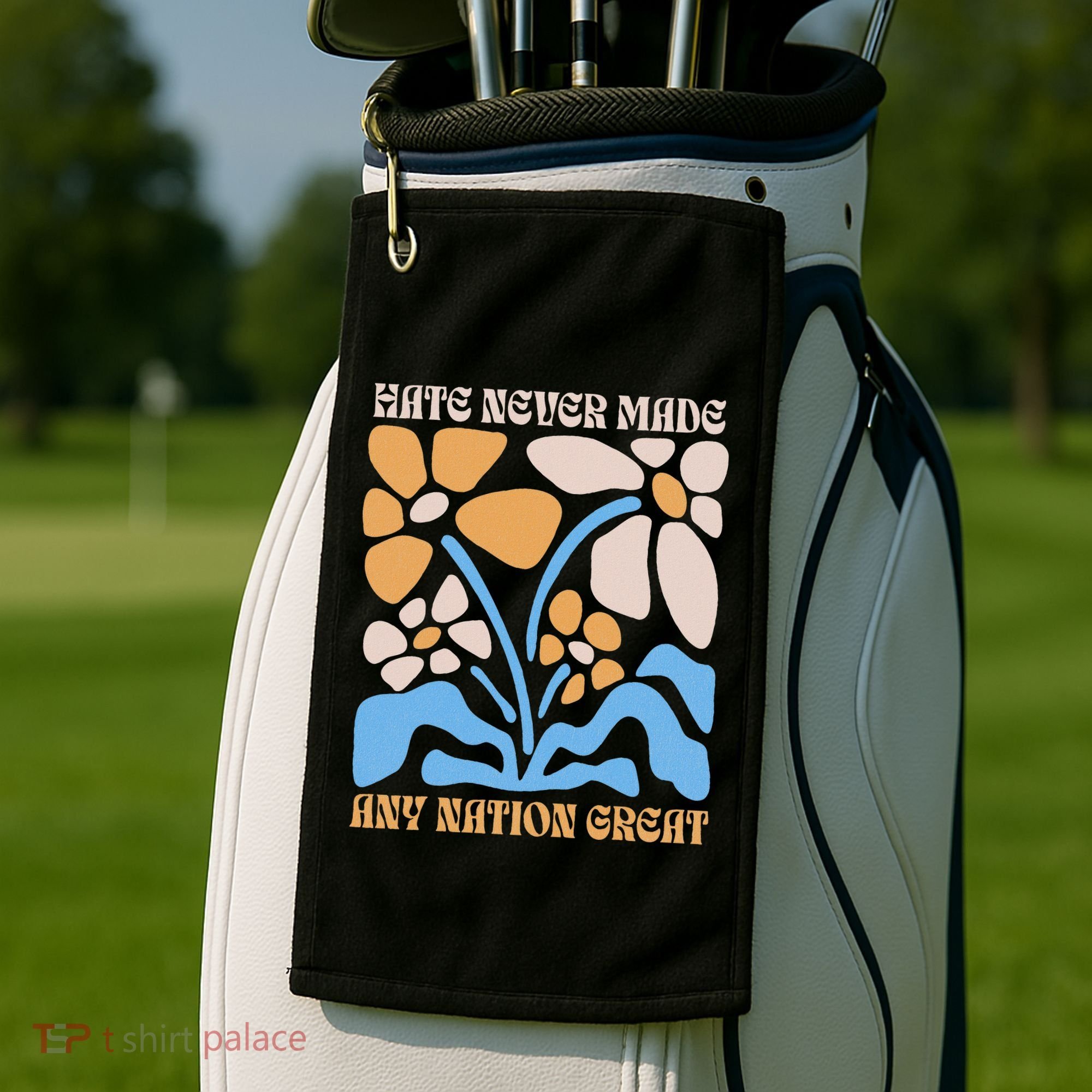 Hate Never Made Any Nation Great Boho Golf Towel