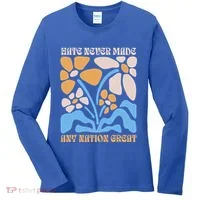 Hate Never Made Any Nation Great Boho Women's Long Sleeve Shirt thumb 0