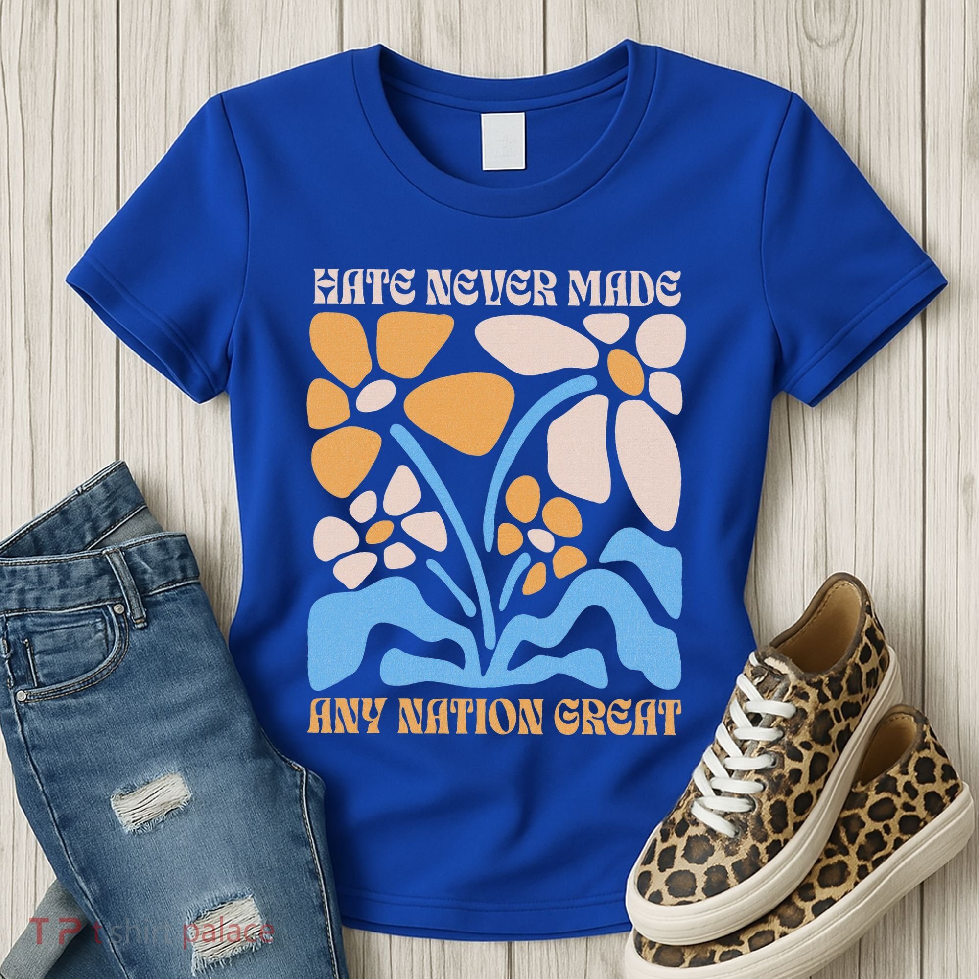 Hate Never Made Any Nation Great Boho Women's T-Shirt