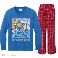 Hate Never Made Any Nation Great Boho Kids Long Sleeve Plaid Pajama Set thumb 0
