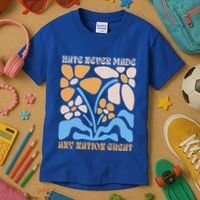 Hate Never Made Any Nation Great Boho Kids T-Shirt thumb 3