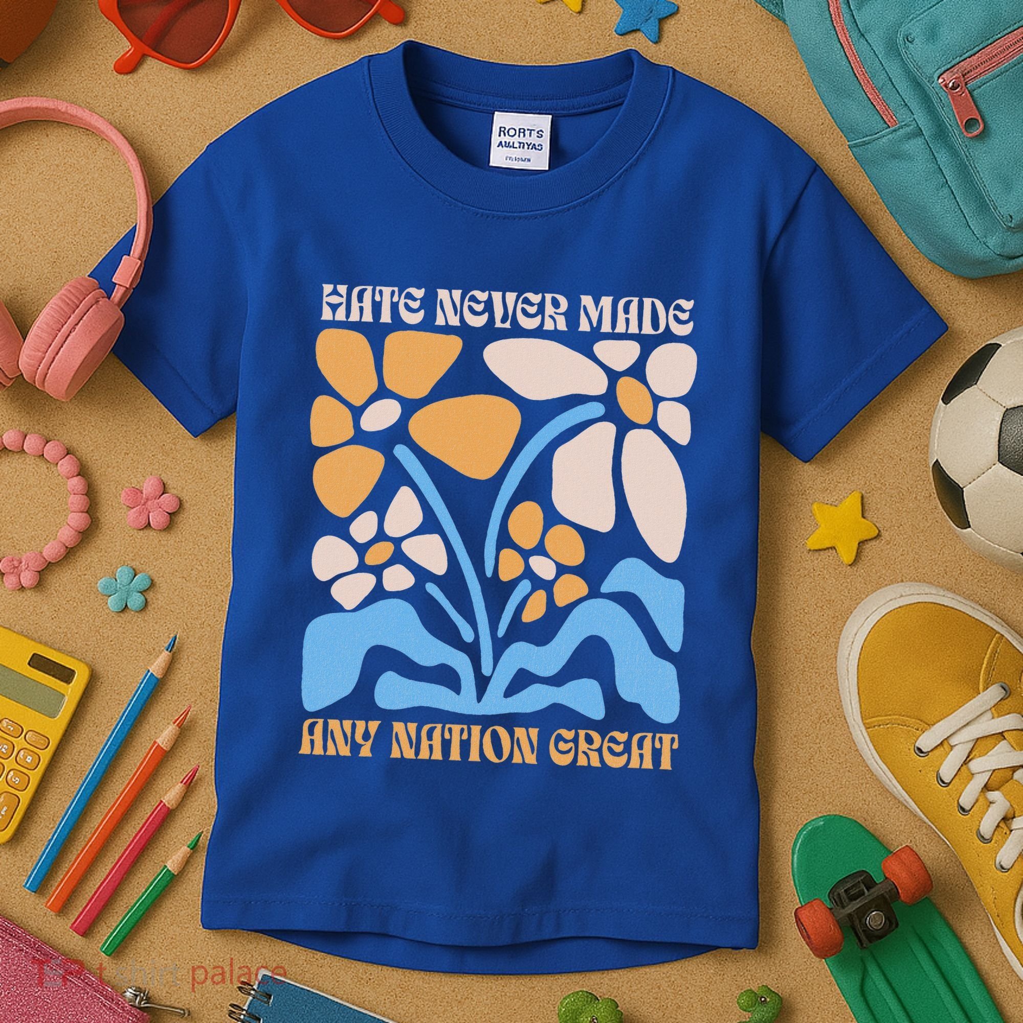 Hate Never Made Any Nation Great Boho Kids T-Shirt