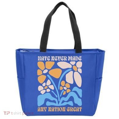 Hate Never Made Any Nation Great Boho Tote Bag