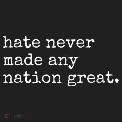 Hate Never Made Any Nation Great Plastic Christmas Ball Ornament