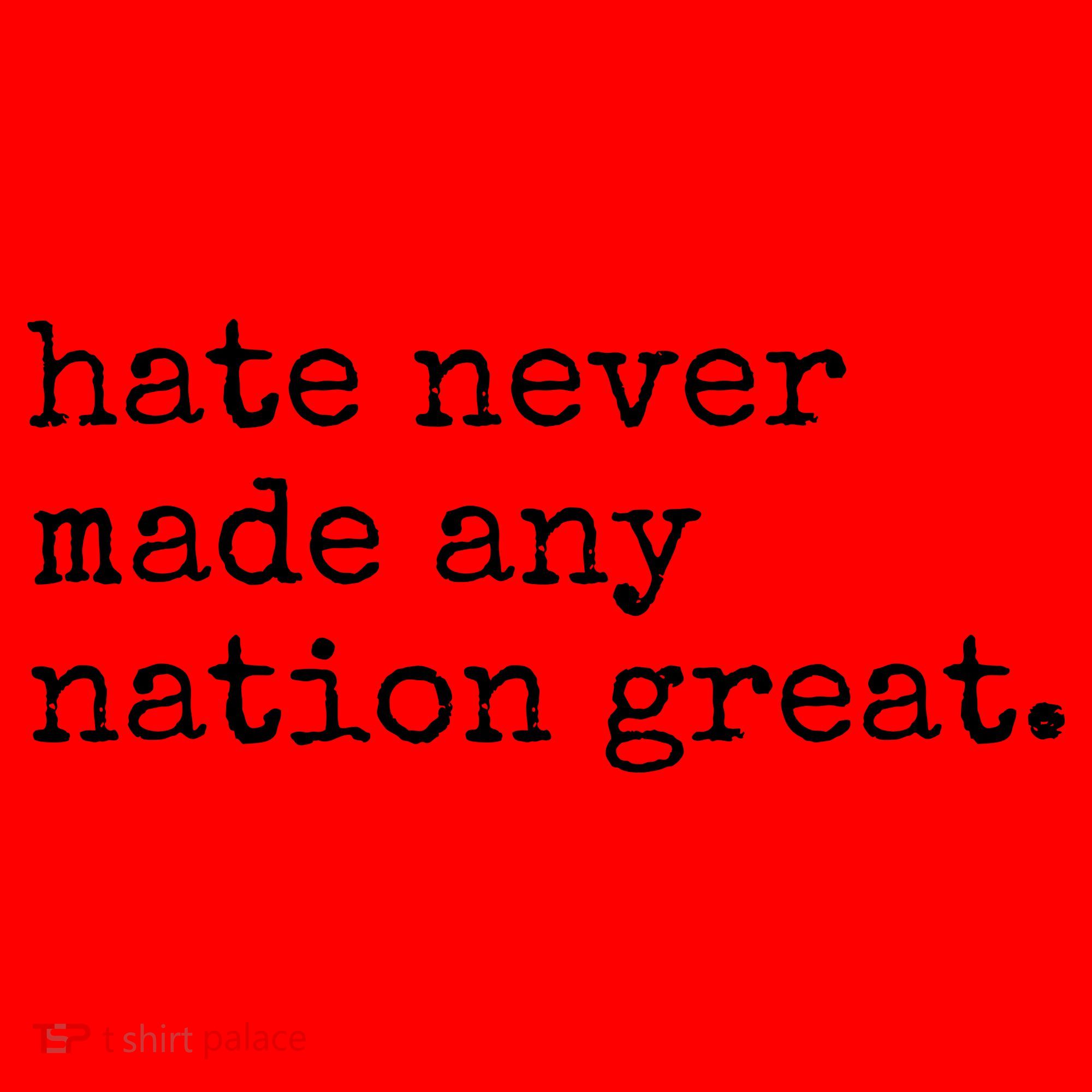 Hate Never Made Any Nation Great Santa Hat