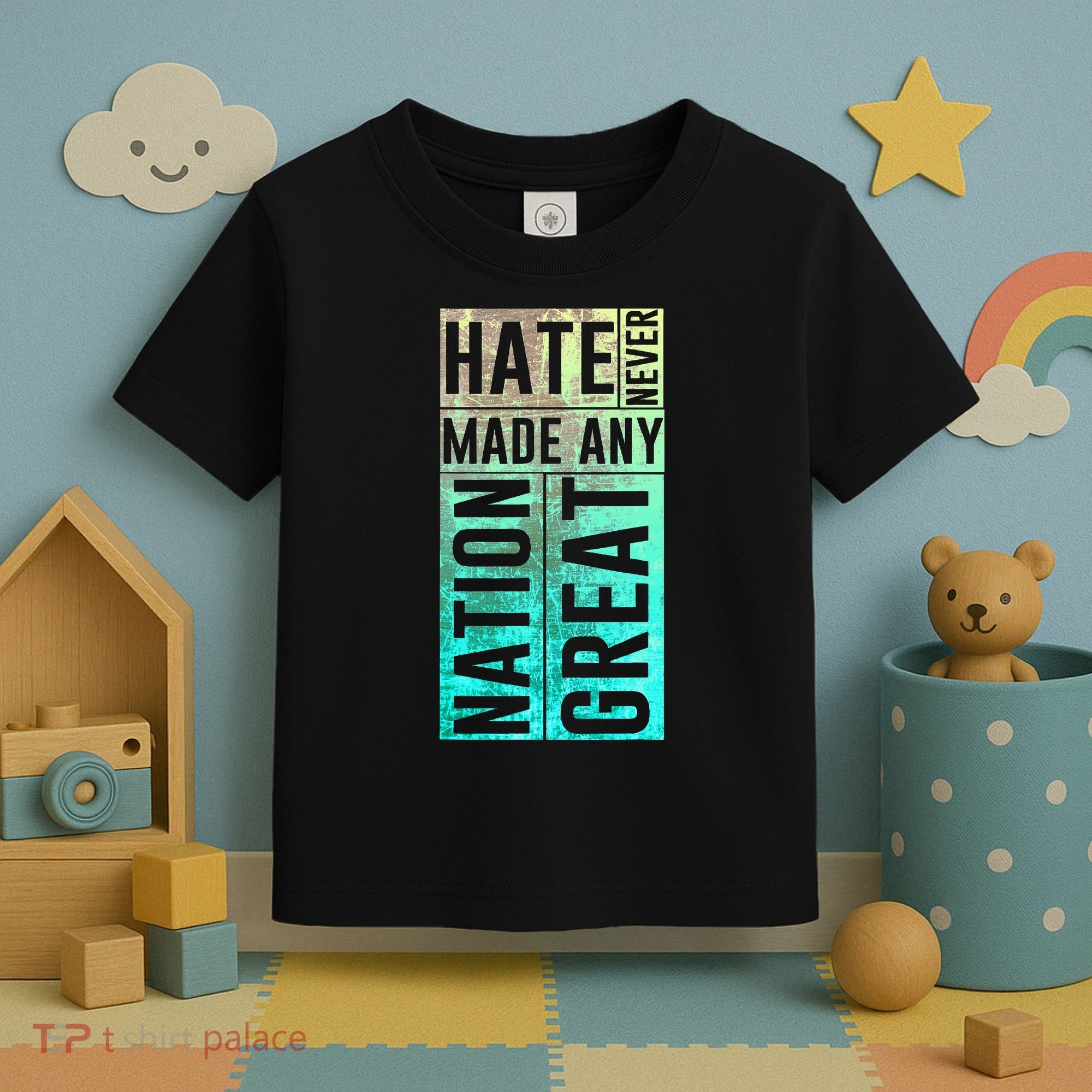 Hate Never Made Any Nation Great Political Protest Toddler T-Shirt