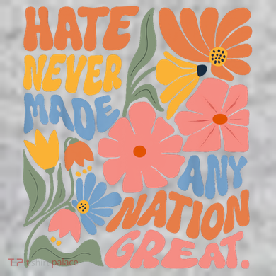 Hate Never Made Any Nation Great  The Baniff Cuffed Pom Beanie