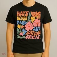 Hate Never Made Any Nation Great  T-Shirt thumb 3