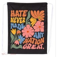 Hate Never Made Any Nation Great  Drawstring Bag thumb 0