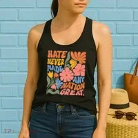 Hate Never Made Any Nation Great  Women's Tank Top thumb 2
