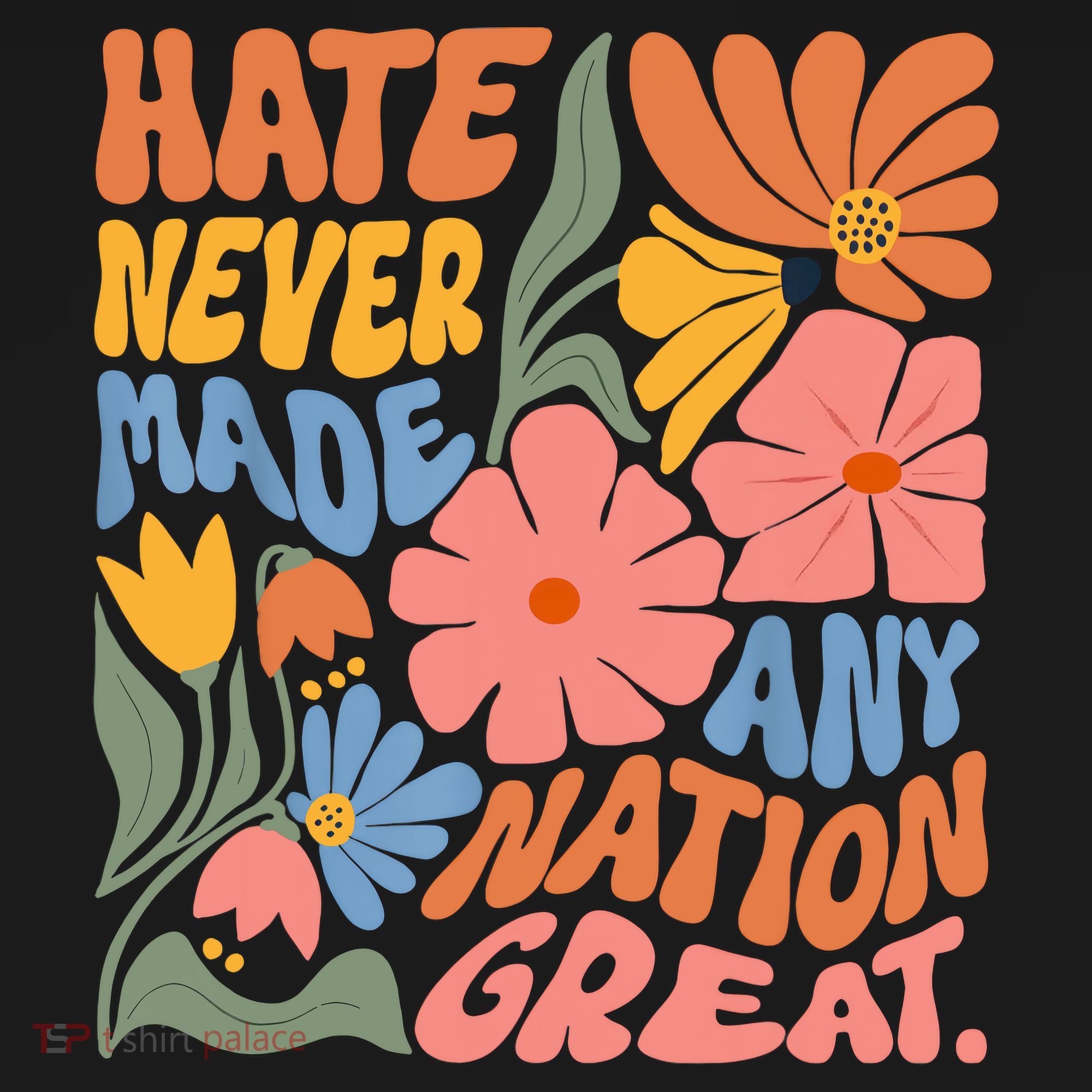 Hate Never Made Any Nation Great  Pom Pom 12in Knit Beanie