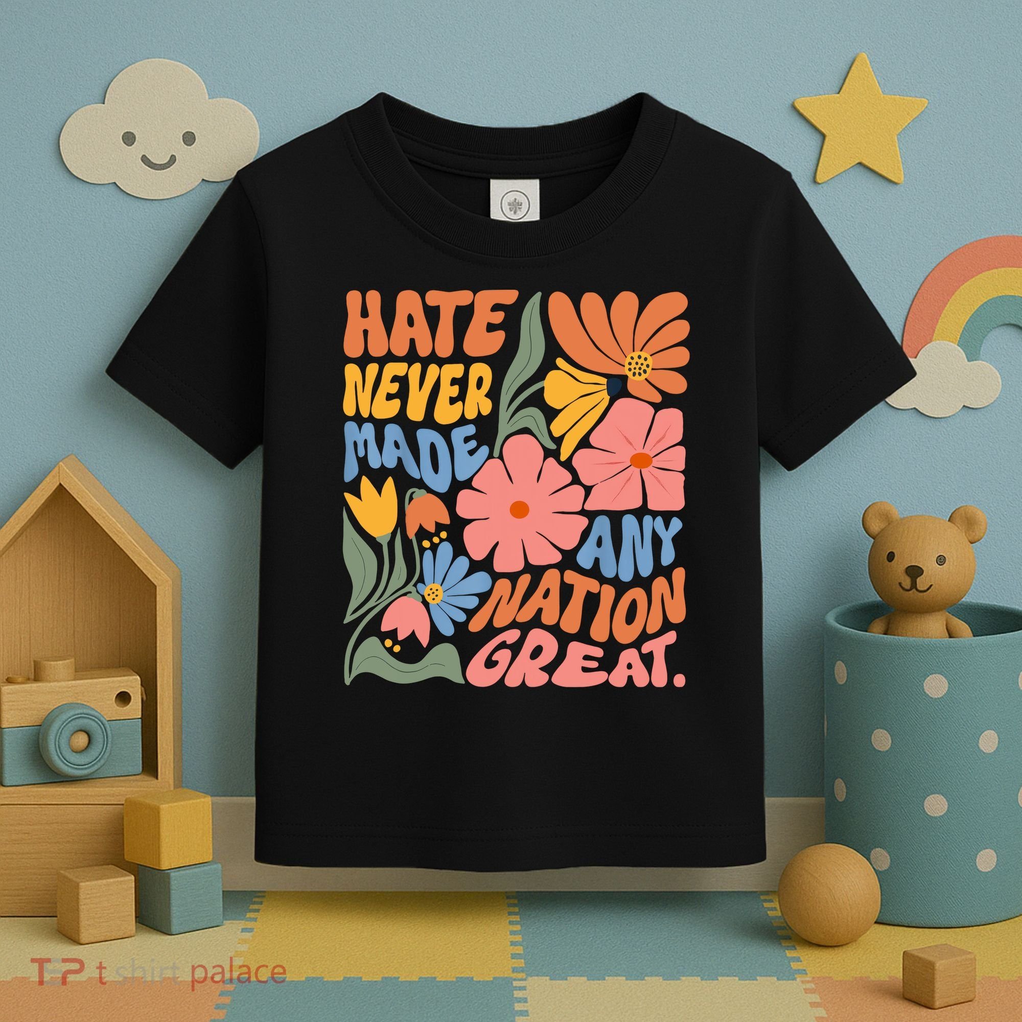 Hate Never Made Any Nation Great  Toddler T-Shirt