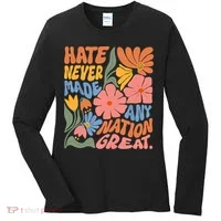 Hate Never Made Any Nation Great  Women's Long Sleeve Shirt thumb 0