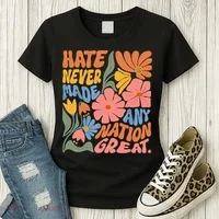 Hate Never Made Any Nation Great  Women's T-Shirt thumb 3