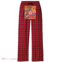 Hate Never Made Any Nation Great  Women's Flannel Plaid Pajama Pants thumb 0