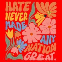 Hate Never Made Any Nation Great  Santa Hat thumb 1