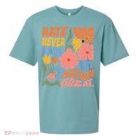 Hate Never Made Any Nation Great  Sueded Cloud Jersey T-Shirt thumb 0