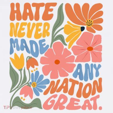 Hate Never Made Any Nation Great  Comfort Colors Garment-Dyed Hooded Sweatshirt