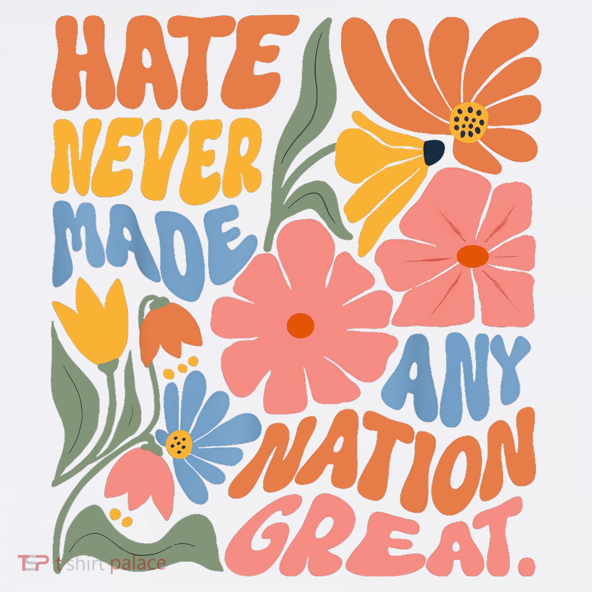 Hate Never Made Any Nation Great  Comfort Colors Garment-Dyed Hooded Sweatshirt