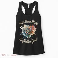 Hate Never Made Any Nation Great Funny Anti Trump 2025 Women's Tank Top thumb 0