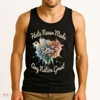 Hate Never Made Any Nation Great Funny Anti Trump 2025 Tank Top thumb 3