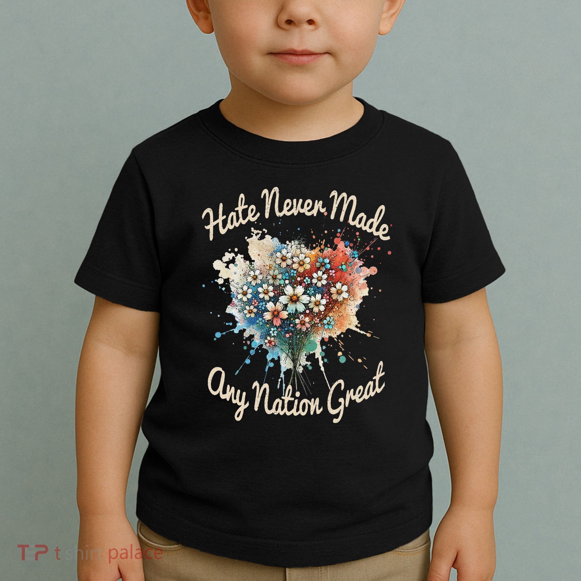 Hate Never Made Any Nation Great Funny Anti Trump 2025 Toddler T-Shirt