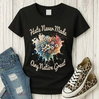 Hate Never Made Any Nation Great Funny Anti Trump 2025 Women's T-Shirt thumb 3