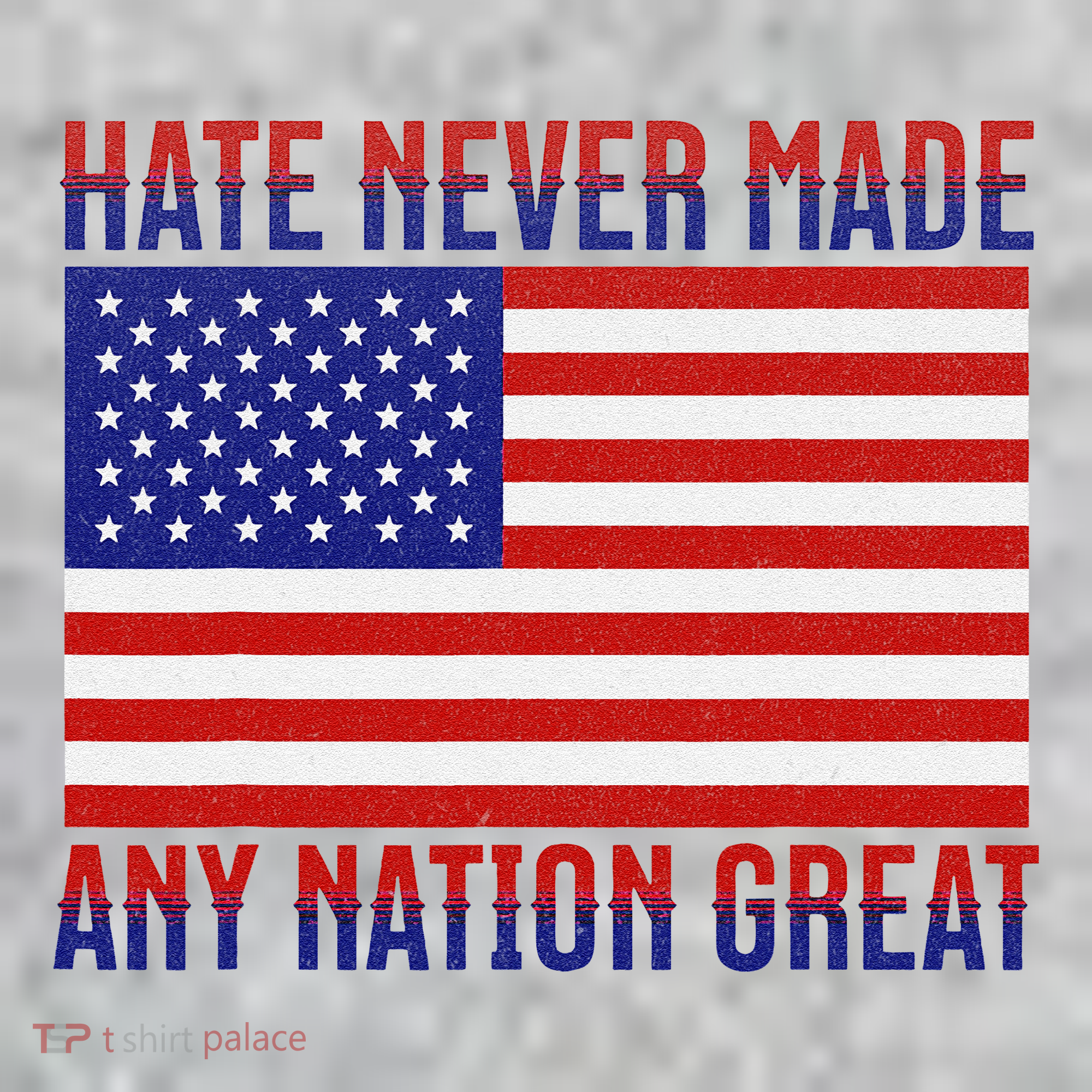 Hate Never Made Any Nation Great Usa Flag The Baniff Cuffed Pom Beanie