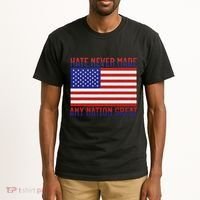 Hate Never Made Any Nation Great Usa Flag Tall T-Shirt thumb 2