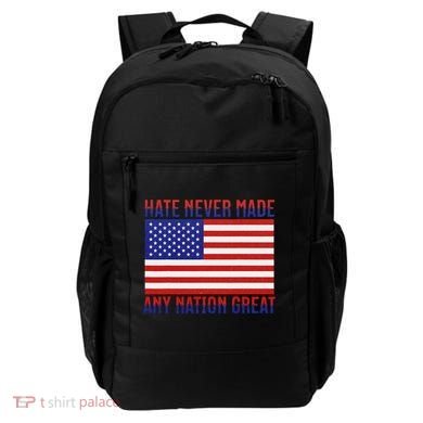 Hate Never Made Any Nation Great Usa Flag Backpack