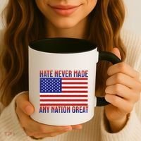 Hate Never Made Any Nation Great Usa Flag Coffee Mug thumb 3