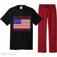 Hate Never Made Any Nation Great Usa Flag Pajama Set thumb 0