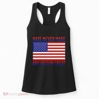 Hate Never Made Any Nation Great Usa Flag Women's Tank Top thumb 0