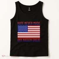 Hate Never Made Any Nation Great Usa Flag Tank Top thumb 2